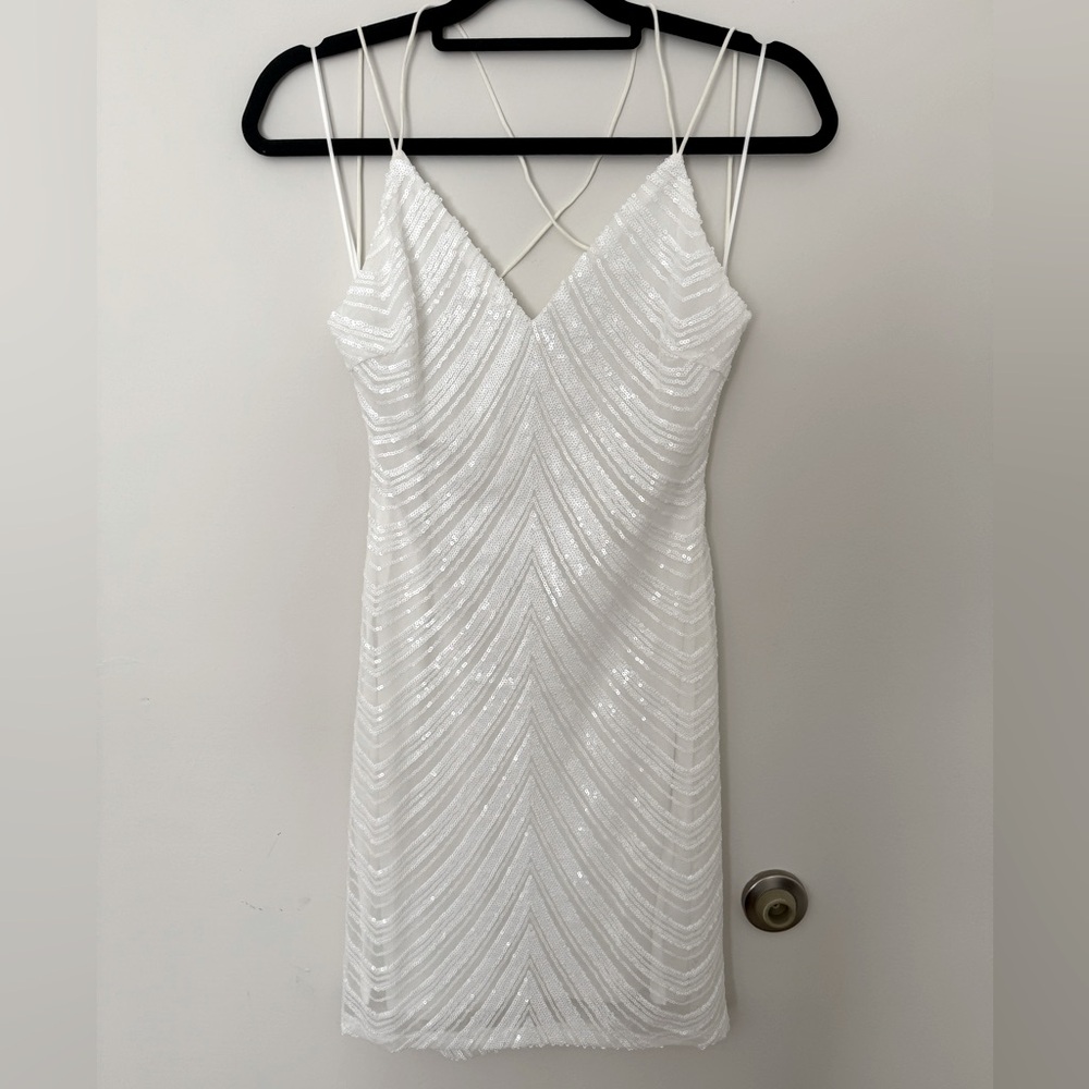 Lovely Day White Sequin Dress size Medium